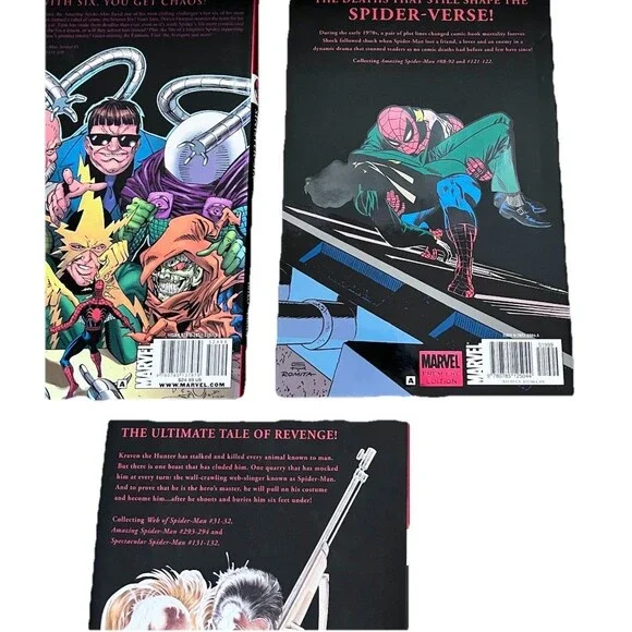 Set of 3 Spider-Man HC Graphic Novel Marvel New Comics Superhero Classics
